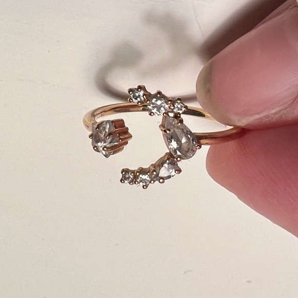 Swavorski Moon & Sun Open Ring - Picture 1 of 5